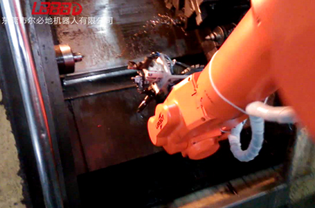爾必地六軸工業機器人機床沖床上下料案例視頻